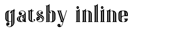 Gatsby Inline font preview